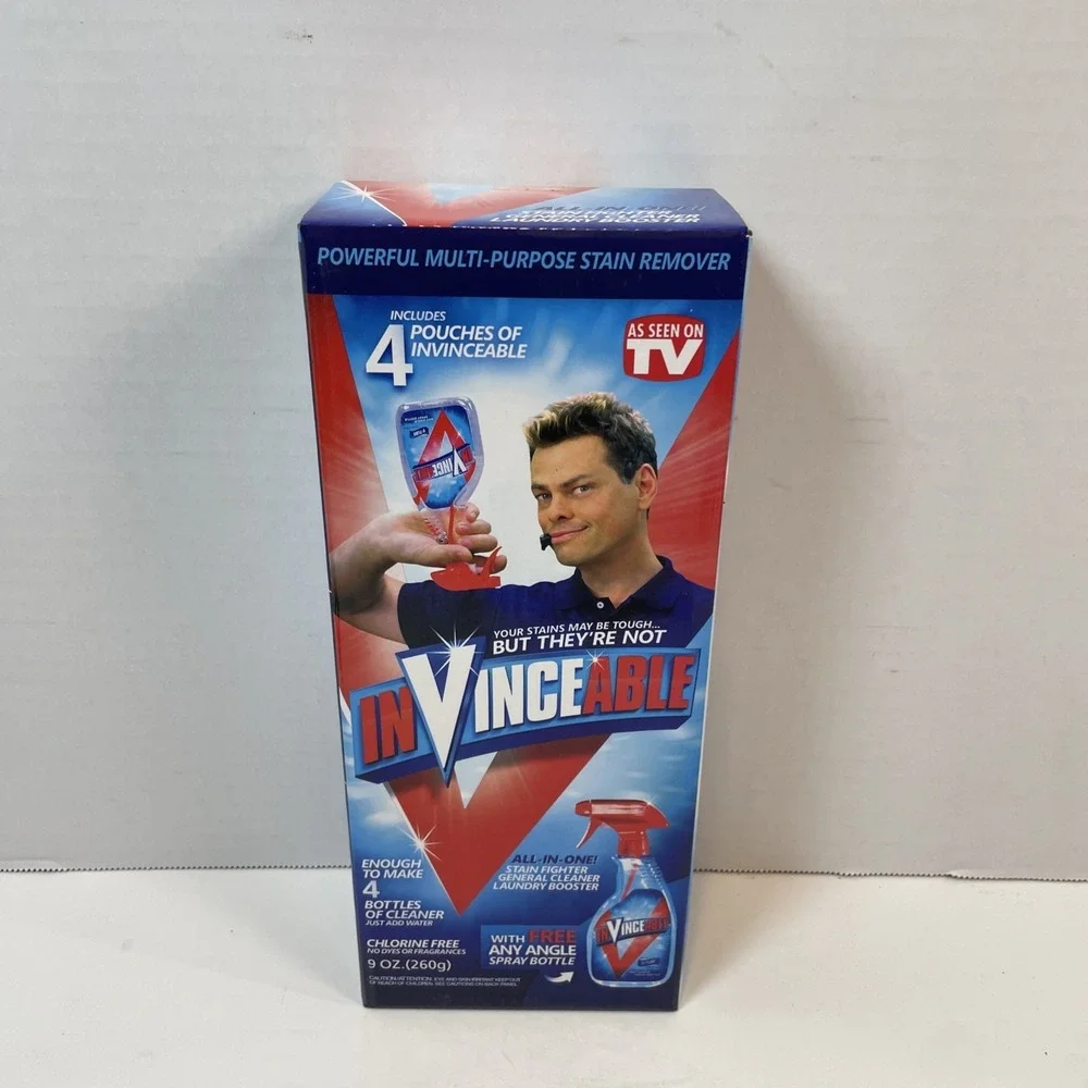 InVinceable Stain Remover 9oz Blue Multi-Purpose Cleaner Laundry Booster